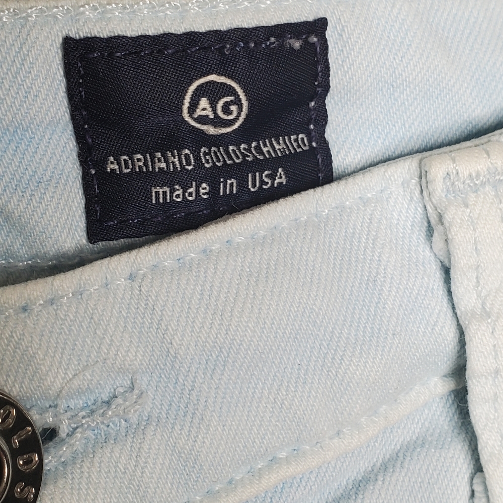 AG Adriano Goldschmied The Stilt Cigarette Leg Jeans Light Wash 28R Feminine - Picture 7 of 10